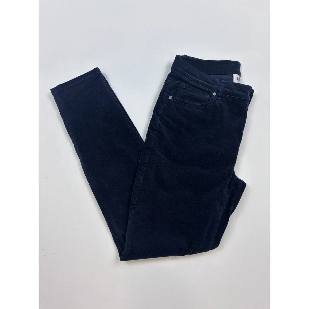 Cabi size 6 Navy Blue Stretch Corduroy Skinny Cords Corduroy Pants #4236‎